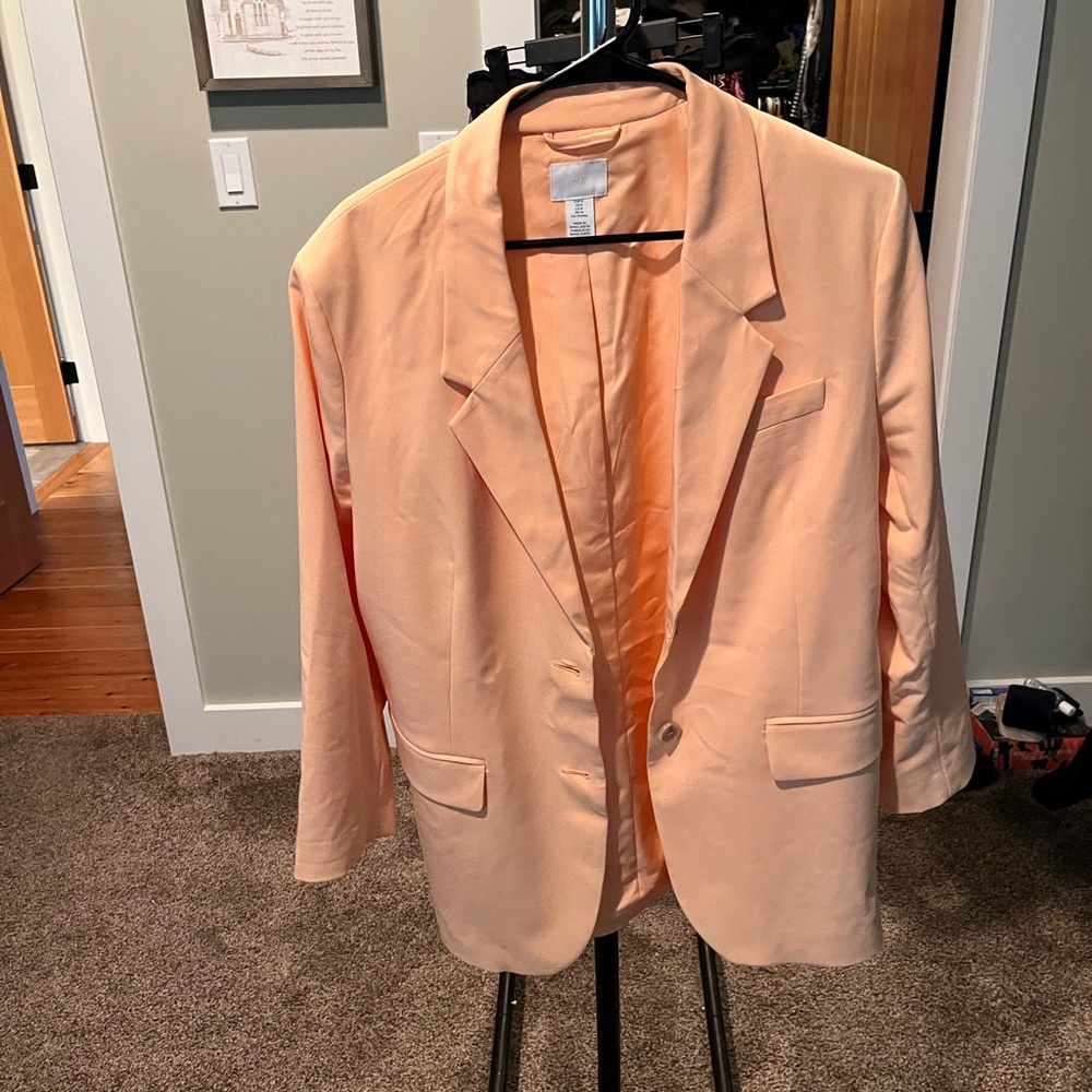 H and M boyfriend blazer in peach